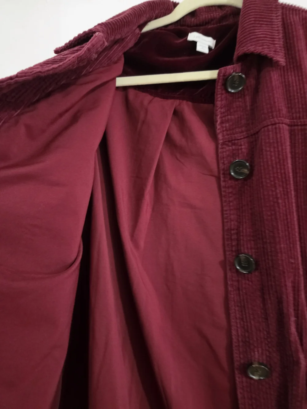 J. Jill Corduroy Button-Front Jacket in Wine Red